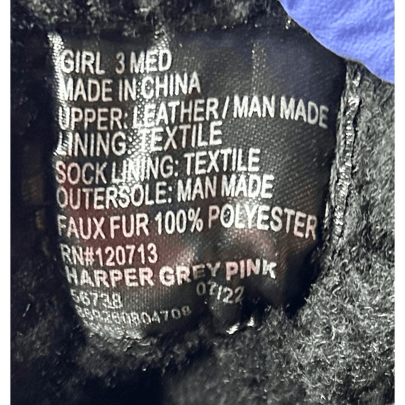 NEW TOTES KIDS GIRL HARPER YOUTH THEMOLITE WATERPROOF WINTER WARM BOOTS SIZE 3 - Picture 11 of 11